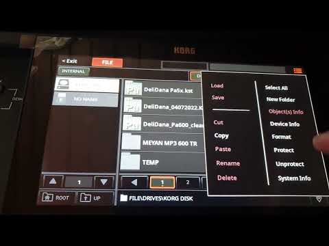 Korg Pa5x how to check the OS version