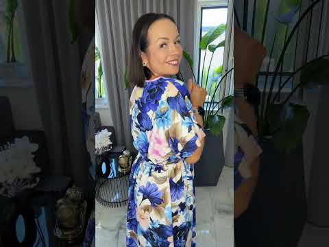 Sukienka wizytowa elegancka w kwiaty — miniatura 2 z 9