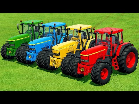 CUT GRASS AND LOAD BALE WITH JOHN DEERE TRACTORS - Farming Simulator 221