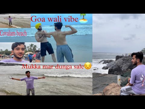 Kovalam beach 🏝️ goa wali vibe 😍 / jassi ko peet diya jamke👊