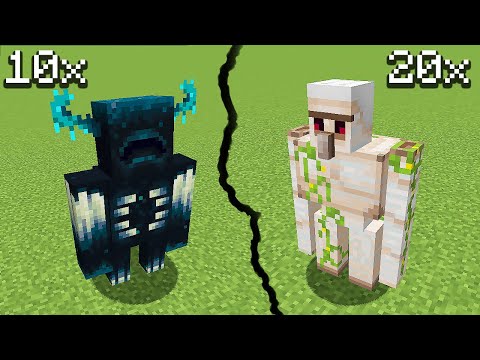 10 wardens vs 20 iron golems - minecraft battle