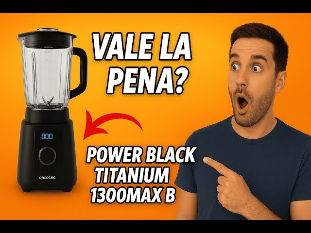 Vídeo relacionado con Cecotec Batidora de Vaso con Jarra de 1,5L Power Black Titanium 1300MAX B Pro. 1300W Potencia Máxima, 20000RPM, Cuchillas 4 Hojas de Titanio, 2 Velocidades + Función Pulse, Pica Hielo Fácil