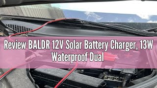 Review BALDR 12V Solar Battery Charger, 13W Waterproof Dual Sided Battery Maintainer, IP67 MPPT Tric