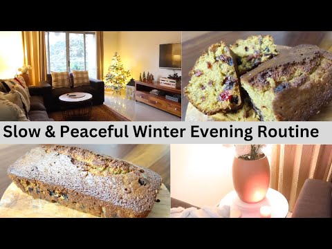 Slow & Peaceful Winter Evening Routine || Quick & Easy Christmas Cake Recipe ||
