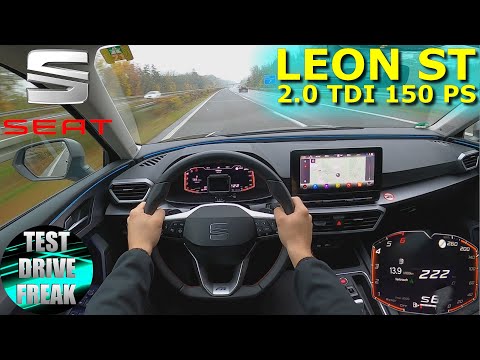 2021 Seat Leon Sportstourer FR 2.0 TDI 150 PS TOP SPEED AUTOBAHN DRIVE POV