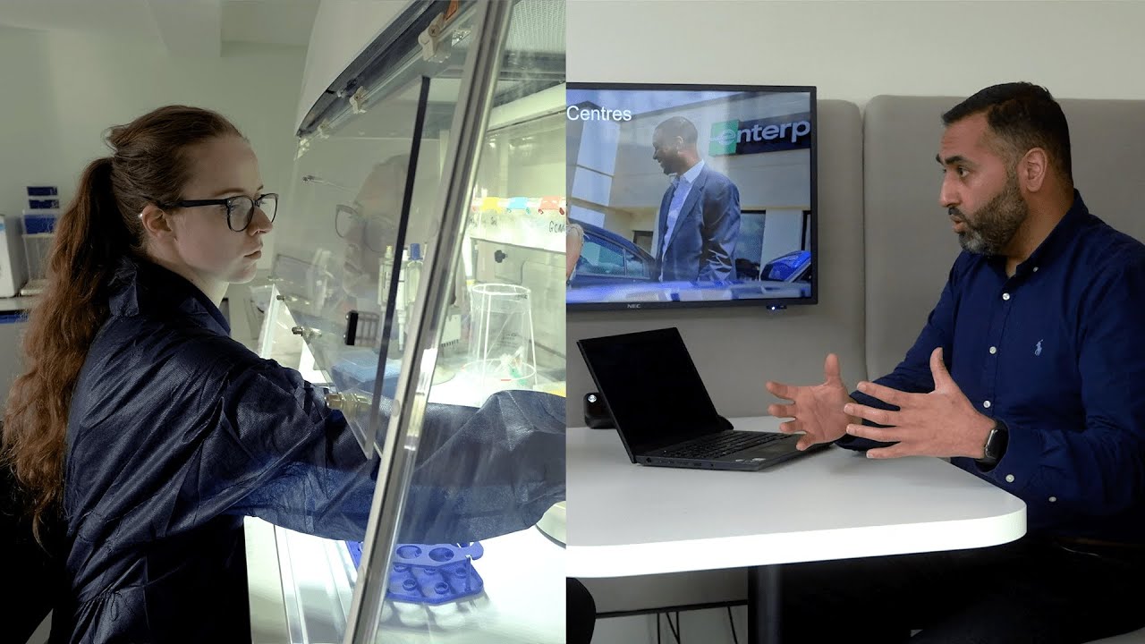 研究室と会議のシナリオにいる作業者