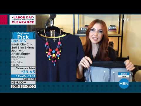 IMAN City Chic 360 Slim Skinny Jean with Ankle Zipper