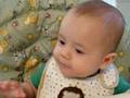 Brody Eats First Solid Food