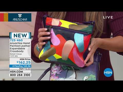 Anuschka Hand Painted Leather Expandable Crossbody