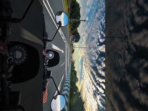 What a Cinematic clouds in ecr morning sunrise road bike