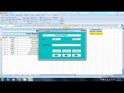 Inventory Management in Excel VBA Tutorial Part 10  - SUMIFS WITH DATE CRITERIA [REPORTS]