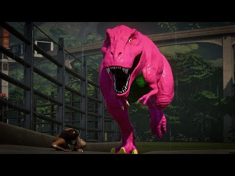 BARNEY SET LOOSE - Jurassic World Evolution