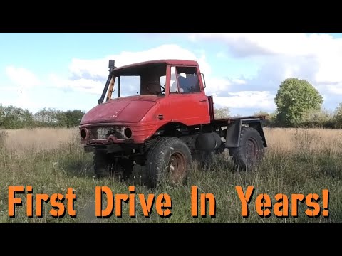 Driving the red Unimog, for the first time, in Many Years!
