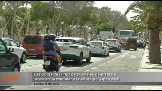 Las obras de la red de pluviales 'atascan' la Medular a la altura del Open Mall