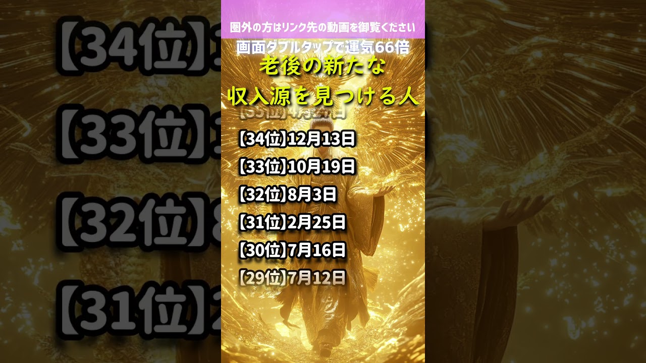 【老後の新たな収入源を見つける人】 開運 引き寄せBGM   #金運 #誕生日占い #shorts
