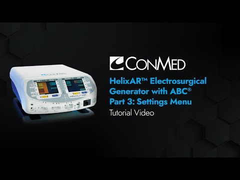 HelixAR™ Module 3: Settings Menu and Program Mode - CONMED Tutorial
