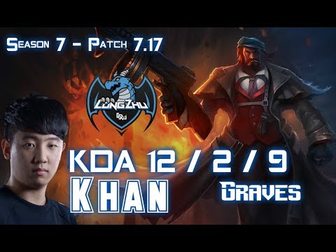 LZ Khan GRAVES vs REK'SAI Jungle - Patch 7.17 KR Ranked