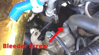 Where to Bleed your coolant System || 1998 to 2002 Accord