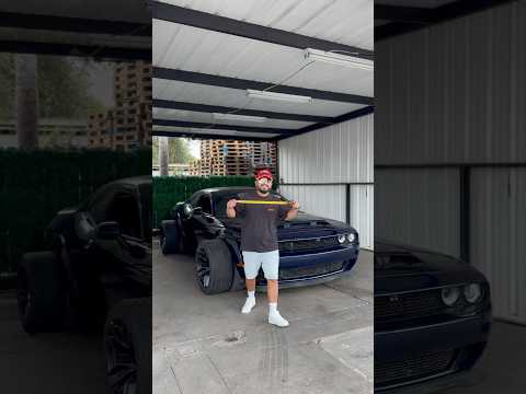 Installing widebody hellcat rims on scatpack challenger. #widebody #scatpack #viralshorts