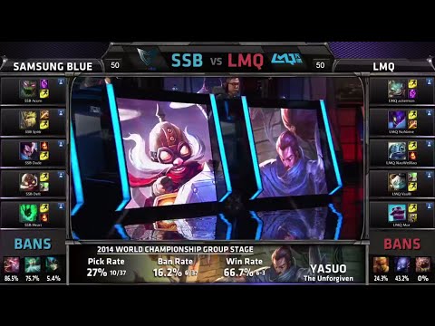 Samsung Blue vs LMQ | Game 1 Group C S4 LOL World Championship 2014 Day 2 | SSB vs LMQ D2G6