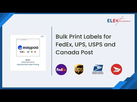 Part of a video titled Bulk print FedEx, UPS & USPS Shipping Labels with ELEX ...