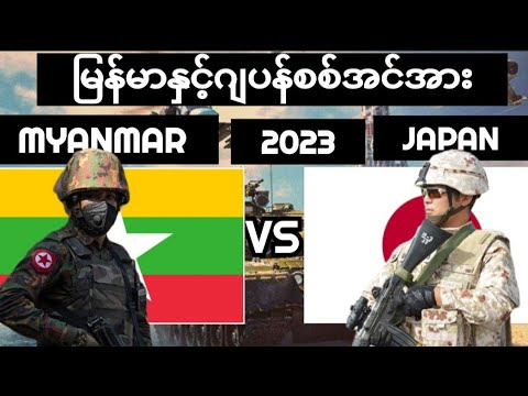Myanmar vs japan military power comparison 2023 မြန်မာနှင့်ဂျပန်စစ်အင်အားနှိုင်းယှဥ်ချက်