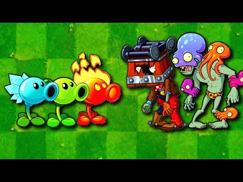 Every Peashooter vs Carthead, Brickhead, Octo Zombie ► Plants vs. Zombies 2: It's About Time