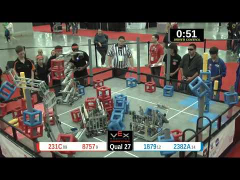 2015 VRC Sci Q27 - 231C 8757 vs 1879 2382A - 59 to 73 - VEX Worlds 2015 - Science Division