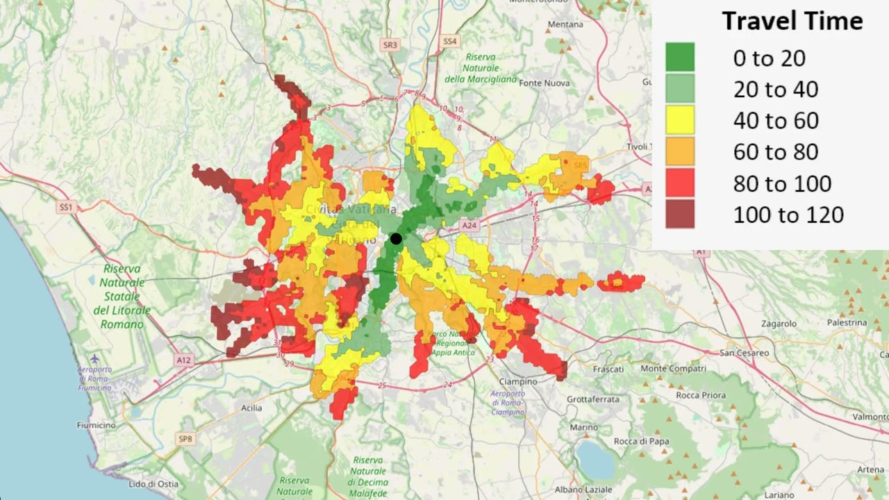How €4 Billion Will Transform Public Transport Access in Rome | TRACC Accessibility Analysis