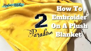 How To Embroider On A Plush Blanket. Applique Embroidery