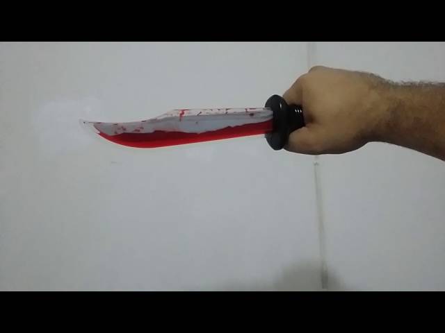 Vídeo relacionado con 2pcs Cuchillo de Halloween,Cuchillo Falso con Sangre,Cuchillo Falso Gritando,para Disfraces de Indio, Carnicero, Zombi,Gritando - Daga de Plástico Ensangrentada de 30 cm