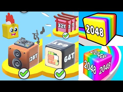 New Updates- Jelly Run 2048 (REWARD Edition, More New Jelly Unlocked Classic & VIP) vs Happy Cube