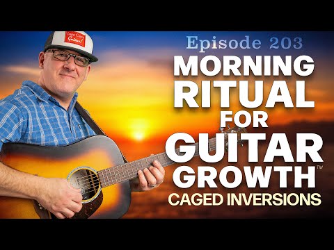 🎸 Morning Guitar Growth Ritual Ep.203 | CAGED Inversions + Minor Pentatonic Flow + Mindful Stretch