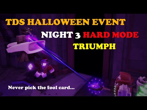 TDS Halloween Event NIGHT 3 HARD MODE TRIUMPH || Tower Defense Simulator