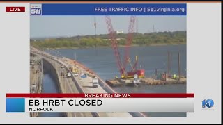 Unplanned road work leads to closure at Hampton Roads Bridge-Tunnel