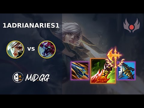 MID.GG: [ 1Adrianaries1 ] Riven TOP vs Cho'Gath | NA GRANDMASTER | LOL Season 2025