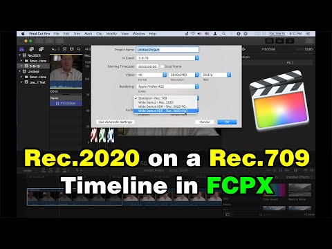 Using Rec.2020 HLG on a Rec.709 timeline in FCPX