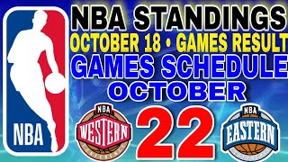 NBA STANDINGS TODAY OCTOBER 18, 2025 | GAMES RESULT | GAMES SCHEDULE October 22, 2025
