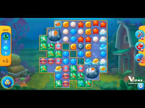 Fishdom. 8619 level no boosters and diamonds. 12 moves