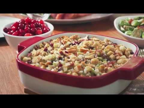 Apple Cranberry Stuffing with Bacon |...