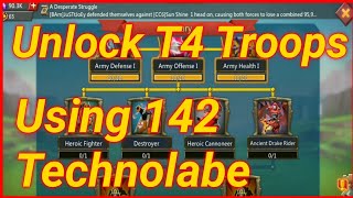 Lords mobile | Unlock T4 Troops | Using Technolabe | 2021