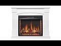 Камінокомплект ArtiFlame Boston AF28S білий з обігрівом і звуком горіння вогню