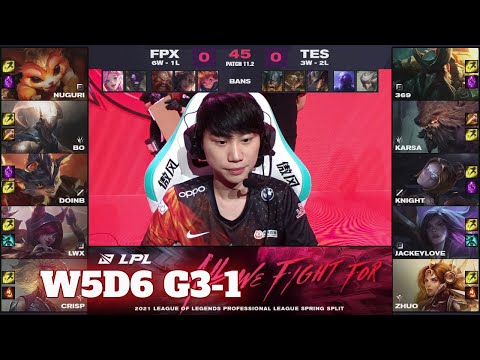 FPX vs TES - Game 1 | Week 5 Day 6 LPL Spring 2021 | FunPlus Phoenix vs Top Esports G1