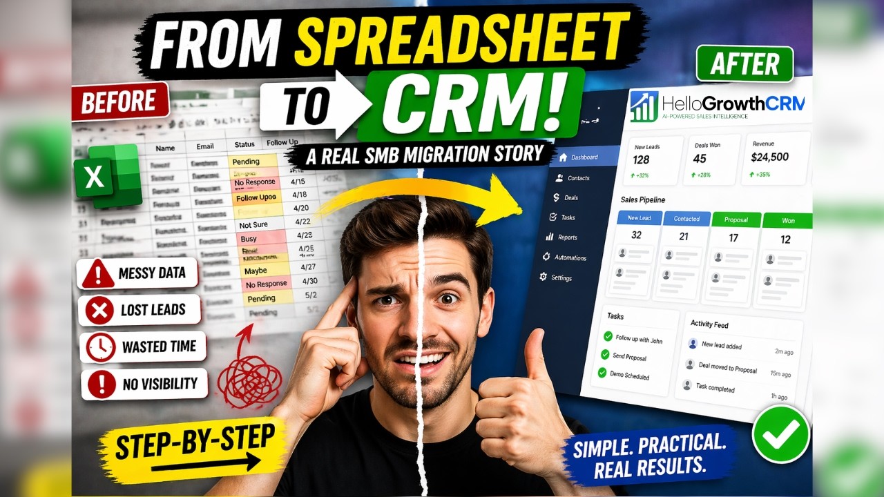Watch: From spreadsheet to CRM â€” a real SMB migration story step by step