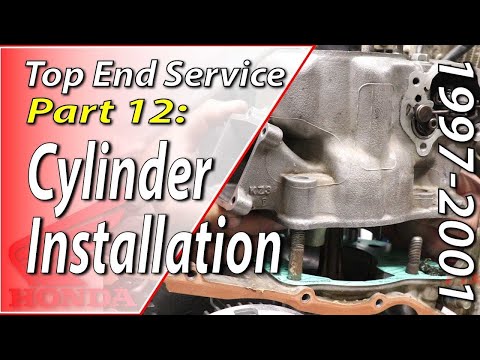97-01 Honda CR250 - Engine Top End - Part 12: Cylinder - Installation #honda #cr250