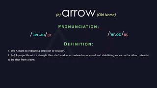 Arrow Meaning And Pronunciation | Audio Dictionary