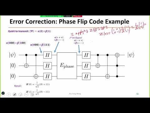 L26b - Quantum Error Correction, Stabilizer, 3 qubit bit flip and phase flip code