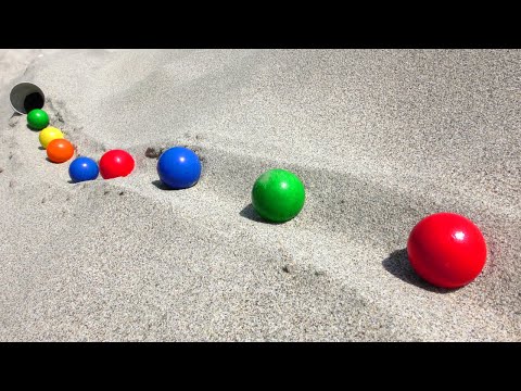 Marble Run Enjoyed in Nature ☆ Fun Time with Rolling Balls
