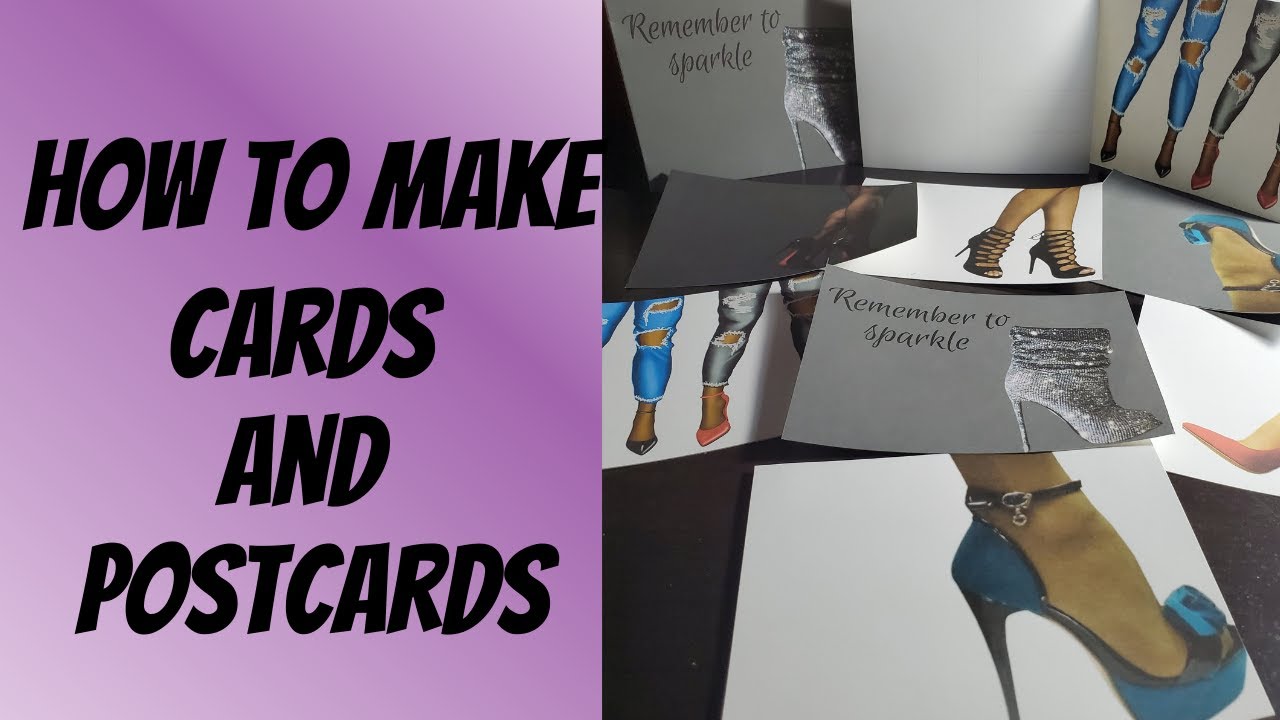 How to design and make shoe themed cards and postcards using Canva