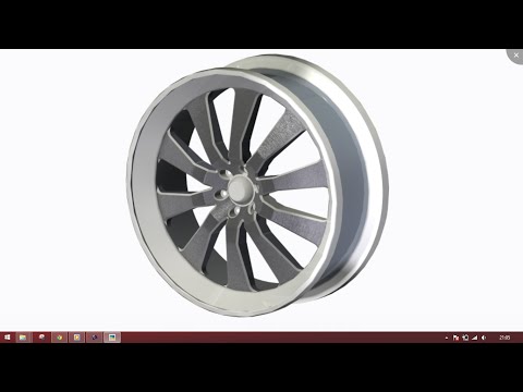 alloy wheel design in creo parametric (2.0/3.0/5.0)